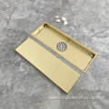 brushed gold tile insert design floor drain